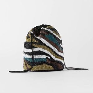 Zara Beaded Drawstring Bag